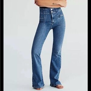 Free People Jayde Blue Flare Jeans